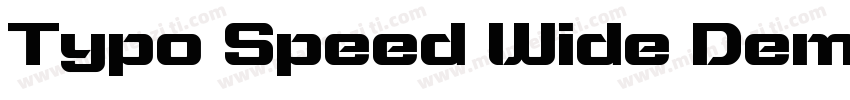 Typo Speed Wide Demo字体转换